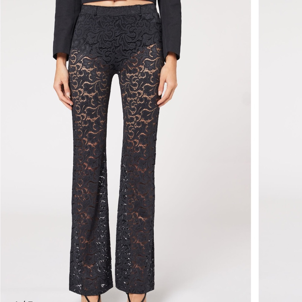 Calzedonia Flared Lace Leggings with Pant Lining